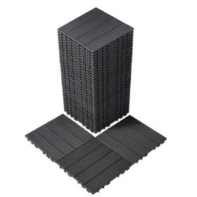 VEVOR Interlocking Deck Tiles 36 Pack 12"x12" Plastic for Porch Dark Grey
