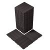 VEVOR Interlocking Deck Tiles 36 Pack 12"x12" Waterproof for Porch Dark Brown