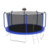 12FT Trampoline with Basketball Hoop, ASTM Approved Reinforced Type Outdoor Trampoline with Enclosure Net