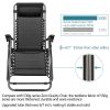 Infinity Zero Gravity Chair Pack 2, Outdoor Lounge Patio Chairs with Pillow and Utility Tray Adjustable Folding Recliner for Deck,Patio,Beach,Yard
