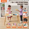 VEVOR Sensory Table for Toddlers, Kids Activity Table with 3 Foldable Storage Bins & Paper Roll Holder, Indoor/Outdoor Play Sand and Water Table