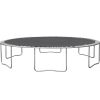 14FT Powder-coated Advanced Trampoline with Basketball Hoop Inflator and Ladder(Outer Safety Enclosure) Orange