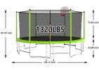 16FT Big Trampoline Green