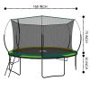 YC 14FT Recreational Trampolines with Enclosure for Kids and Adults with Patented Fiberglass Curved Poles Pumpkin -Green