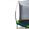 YC 14FT Recreational Trampolines with Enclosure for Kids and Adults with Patented Fiberglass Curved Poles Pumpkin -Green