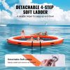 VEVOR Inflatable Floating Dock, Ã¸8FT Inflatable Dock Platform with Ã¸5FT Trampoline Mesh Pool