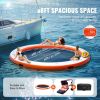VEVOR Inflatable Floating Dock, Ã¸8FT Inflatable Dock Platform with Ã¸5FT Trampoline Mesh Pool