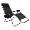Infinity Zero Gravity Chair Pack 2, Outdoor Lounge Patio Chairs with Pillow and Utility Tray Adjustable Folding Recliner for Deck,Patio,Beach,Yard