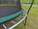 YC 14FT Recreational Trampolines with Enclosure for Kids and Adults with Patented Fiberglass Curved Poles Pumpkin -Green