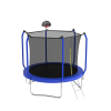 8FT Trampoline with Basketball Hoop, ASTM Approved Reinforced Type Outdoor Trampoline with Enclosure Net