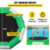 VEVOR Inflatable Water Trampoline 10ft , Round Inflatable Water Bouncer with Yellow Slide and 4-Step Ladder