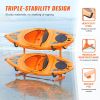 VEVOR Freestanding Kayak Storage Rack, Kayak Stand for 4 Kayak Canoe Paddleboard