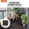 VEVOR Interlocking Deck Tiles 36 Pack 12"x12" Waterproof for Porch Dark Brown