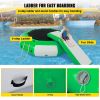 VEVOR Inflatable Water Trampoline 10ft , Round Inflatable Water Bouncer with Yellow Slide and 4-Step Ladder
