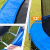 14FT Trampoline with Safety Enclosure Net,Heavy Duty Jumping Mat and Spring Cover Padding for Kids and Adults, Ladder