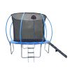 10FT Trampoline with Enclosure - Recreational Trampolines with Ladder and Anti Rust Coating, Pumpkin-shaped Trampoline with Slide and Basket Board