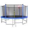 16FT Trampoline with Balance Bar & Basketball Hoop&Ball, 1.5MM Thickened Recreational Trampoline for Adults & Kids