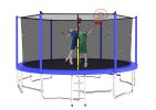 16FT Trampoline with Balance Bar & Basketball Hoop&Ball, 1.5MM Thickened Recreational Trampoline for Adults & Kids