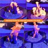 Hollow Ceramic Fire Balls, Set of 10 Fireplace Balls, Modern Accessory for Indoor/Outdoor Fire Pits or Fire Tables, Brushed Concrete Look