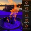 Hollow Ceramic Fire Balls, Set of 10 Fireplace Balls, Modern Accessory for Indoor/Outdoor Fire Pits or Fire Tables, Brushed Concrete Look