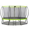 New Design 14FT Trampoline for Kids with Upgraded Arc Composite Pole and Safety Enclosure Net, Ladder and 8 Wind Stakes